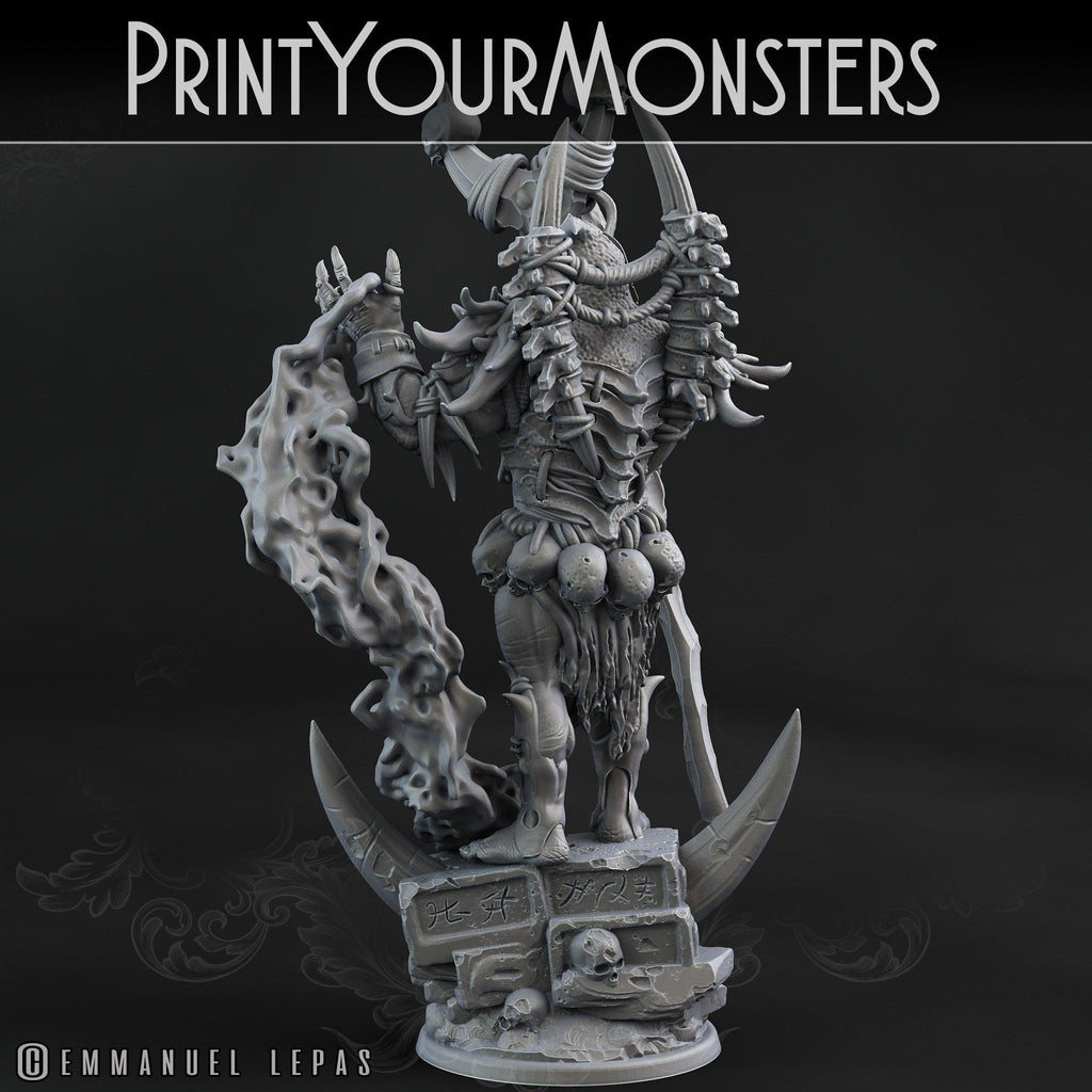 3D Printed Print Your Monsters Orc Shaman Desert Orcs Set 28mm - 32mm D&D Wargaming