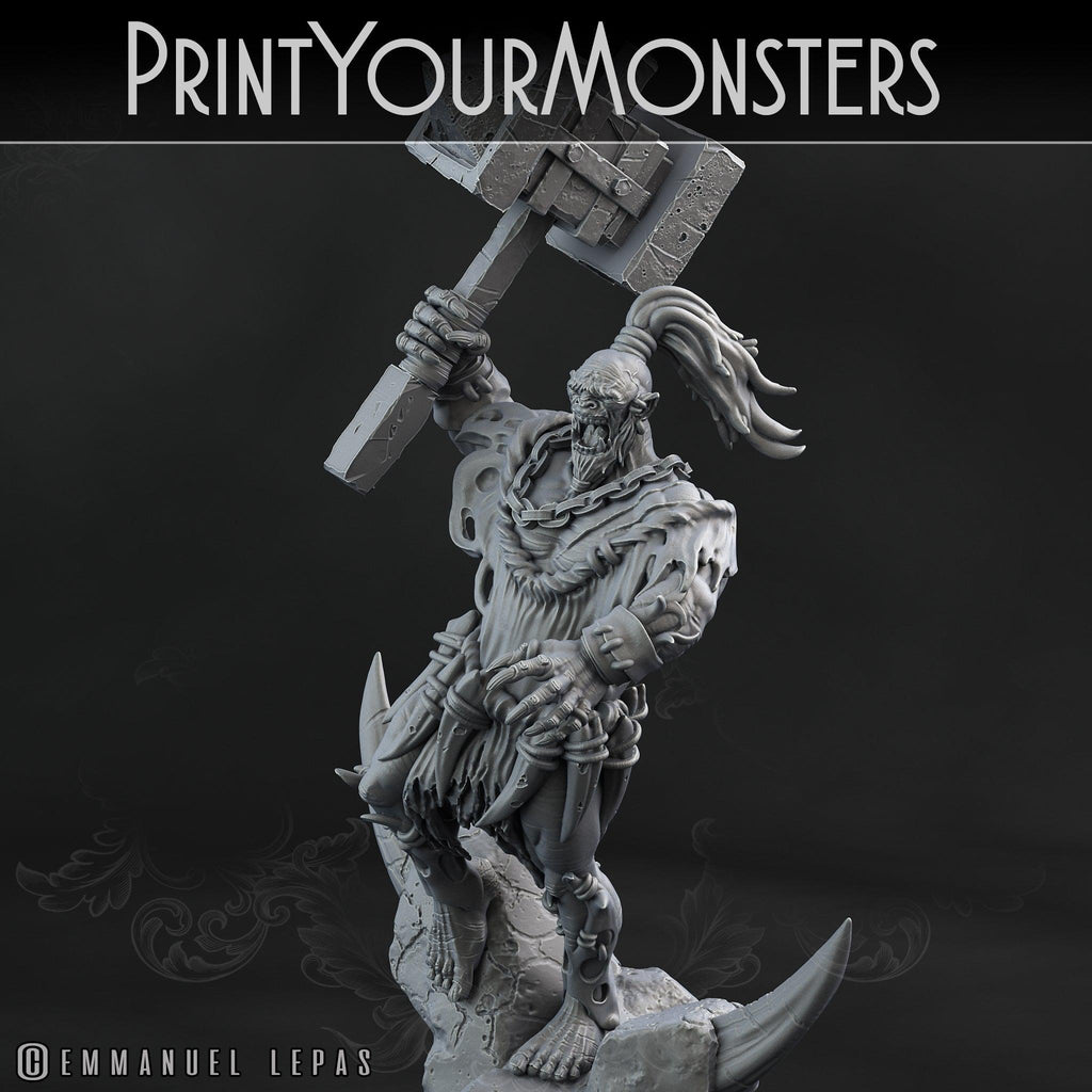 3D Printed Print Your Monsters Orc Warrior 1 Desert Orcs Set 28mm - 32mm D&D Wargaming