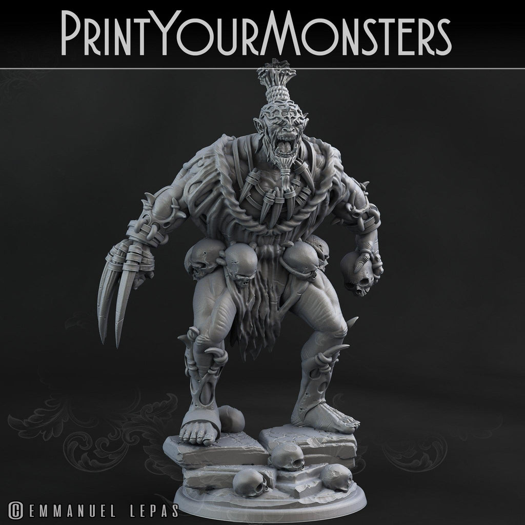 3D Printed Print Your Monsters Orc Warrior 4 Desert Orcs Set 28mm - 32mm D&D Wargaming