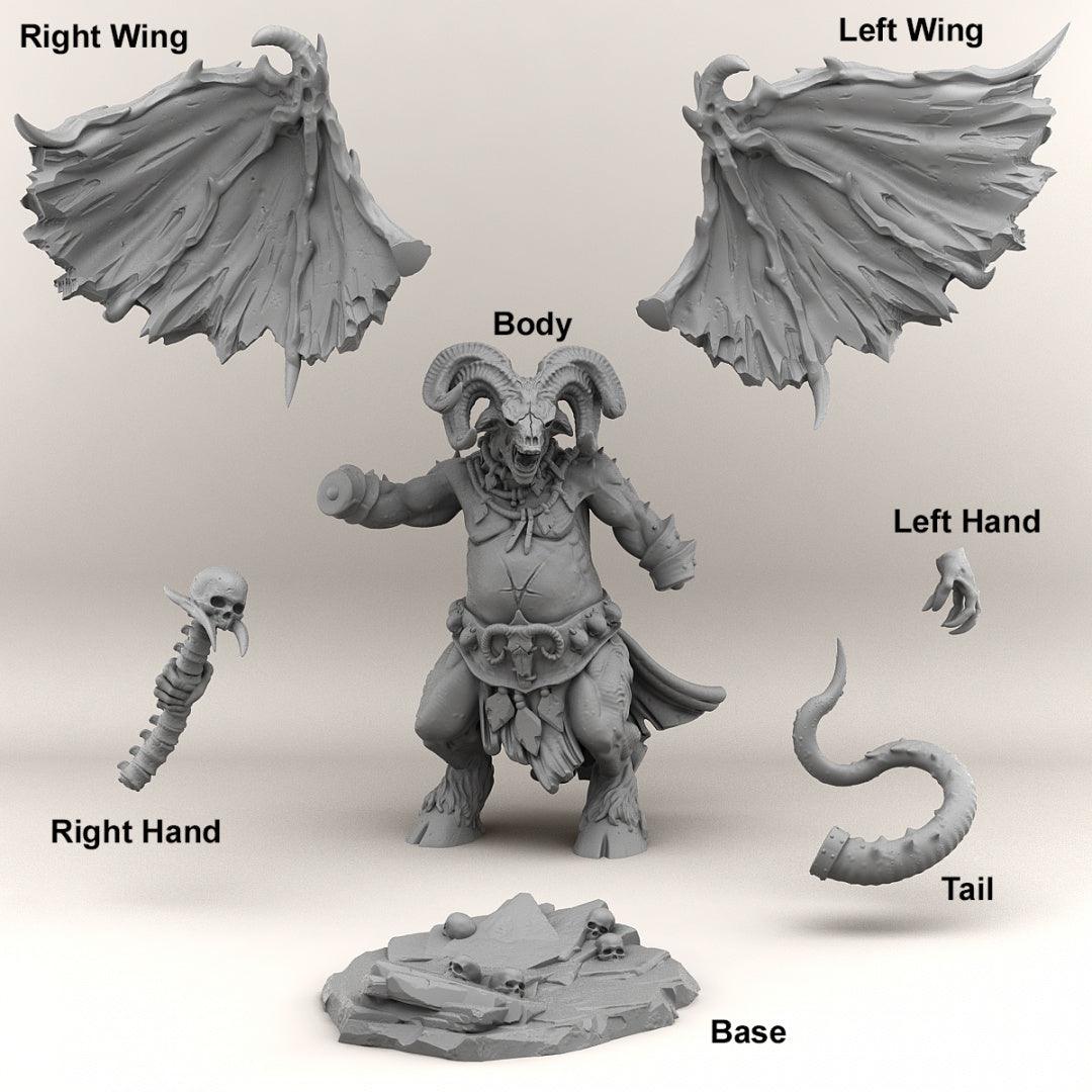 3D Printed Print Your Monsters Orcus Demon 28mm - 32mm D&D Wargaming
