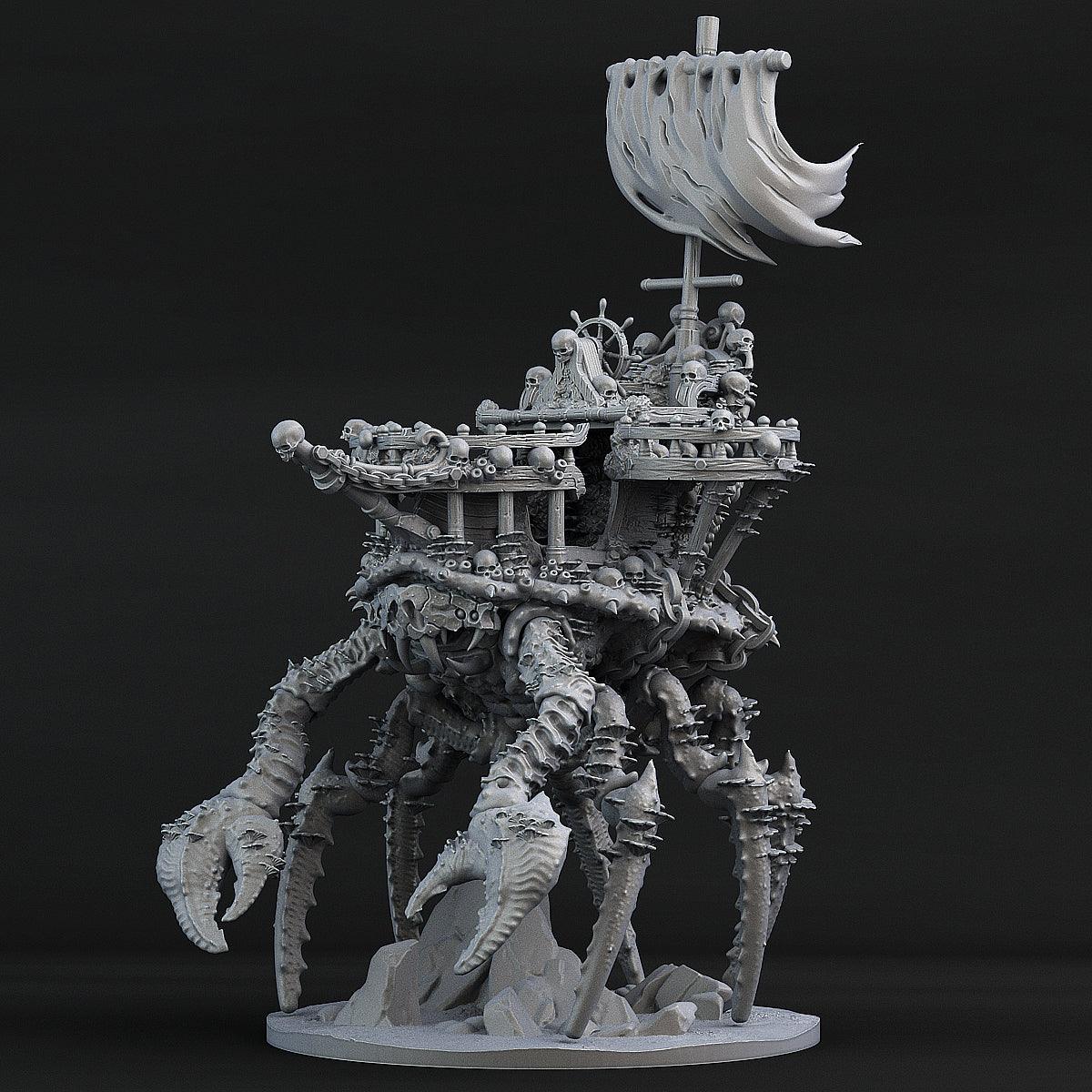 3D Printed Print Your Monsters Pirate Crab Ship 28mm - 32mm D&D Wargaming