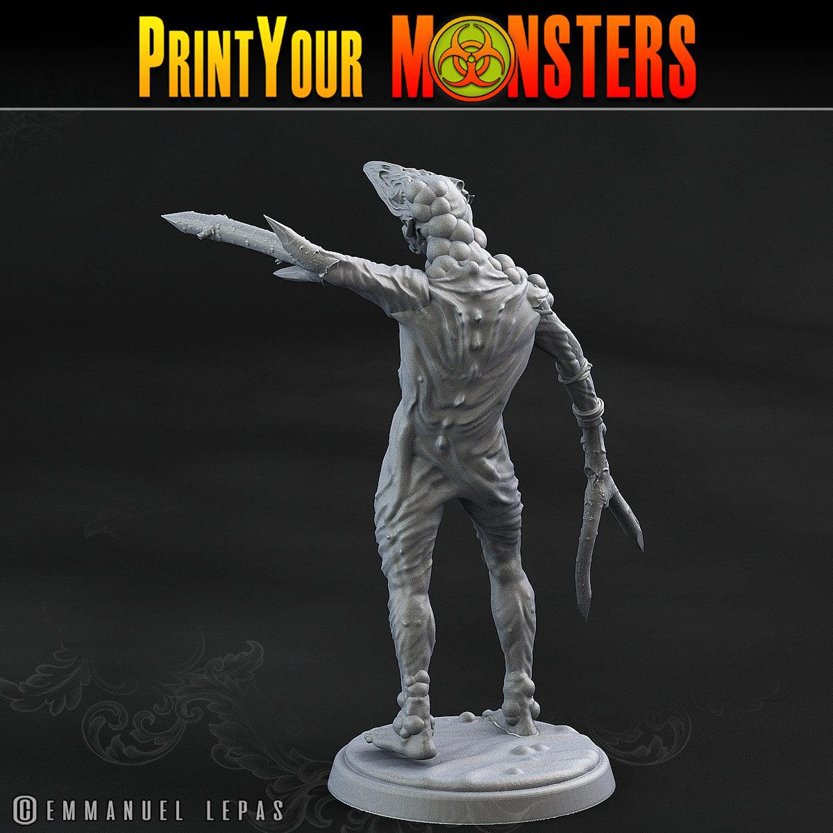 3D Printed Print Your Monsters Plague Men Plague Army Of Spooky Swamp Set 28mm - 32mm D&D Wargaming