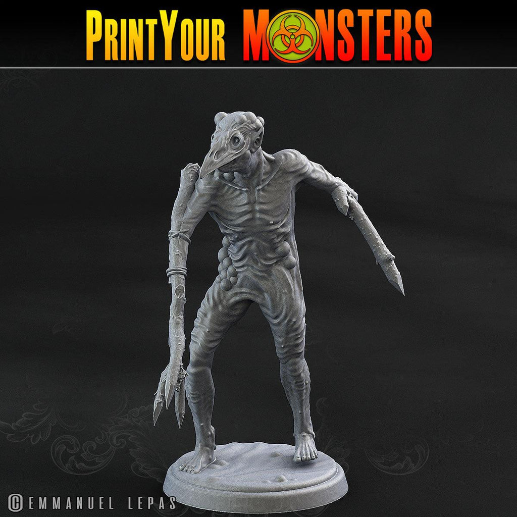 3D Printed Print Your Monsters Plague Men Plague Army Of Spooky Swamp Set 28mm - 32mm D&D Wargaming