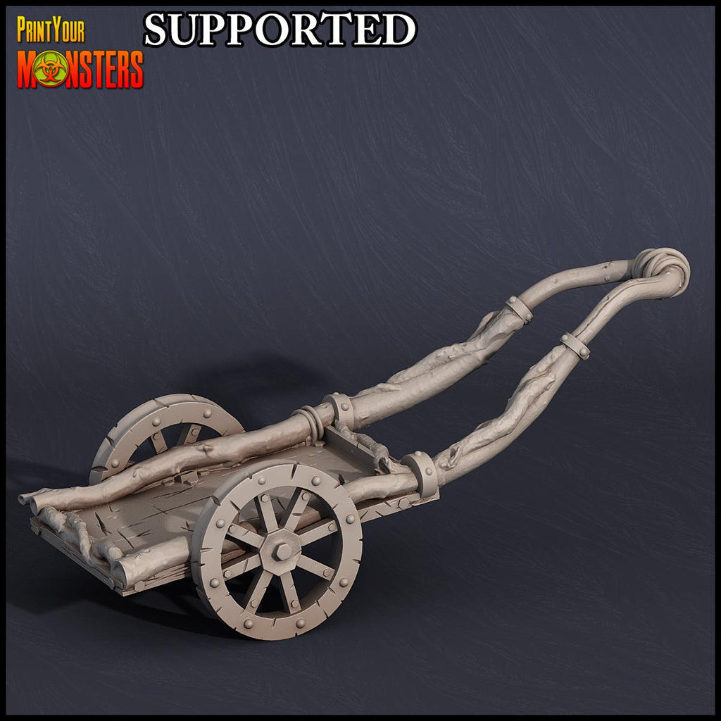 3D Printed Print Your Monsters Pumpkin Chariot and Heads Pumpkins Attack Pack 28mm - 32mm D&D Wargaming