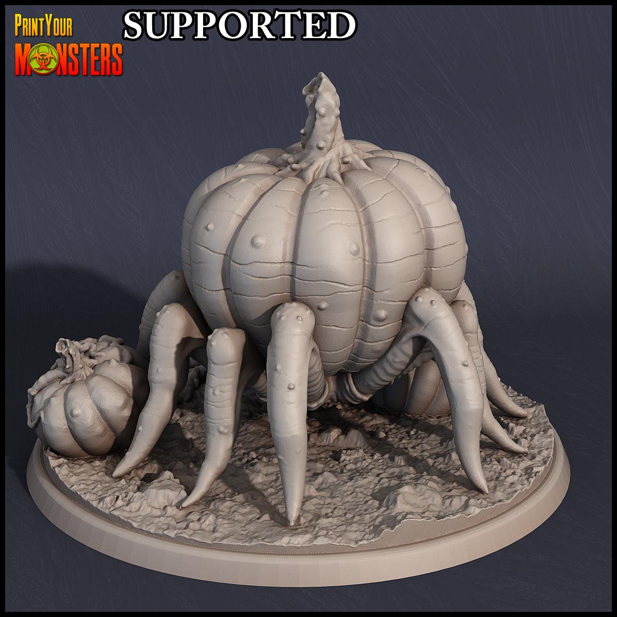 3D Printed Print Your Monsters Pumpkin Spider Pumpkins Attack Pack 28mm - 32mm D&D Wargaming