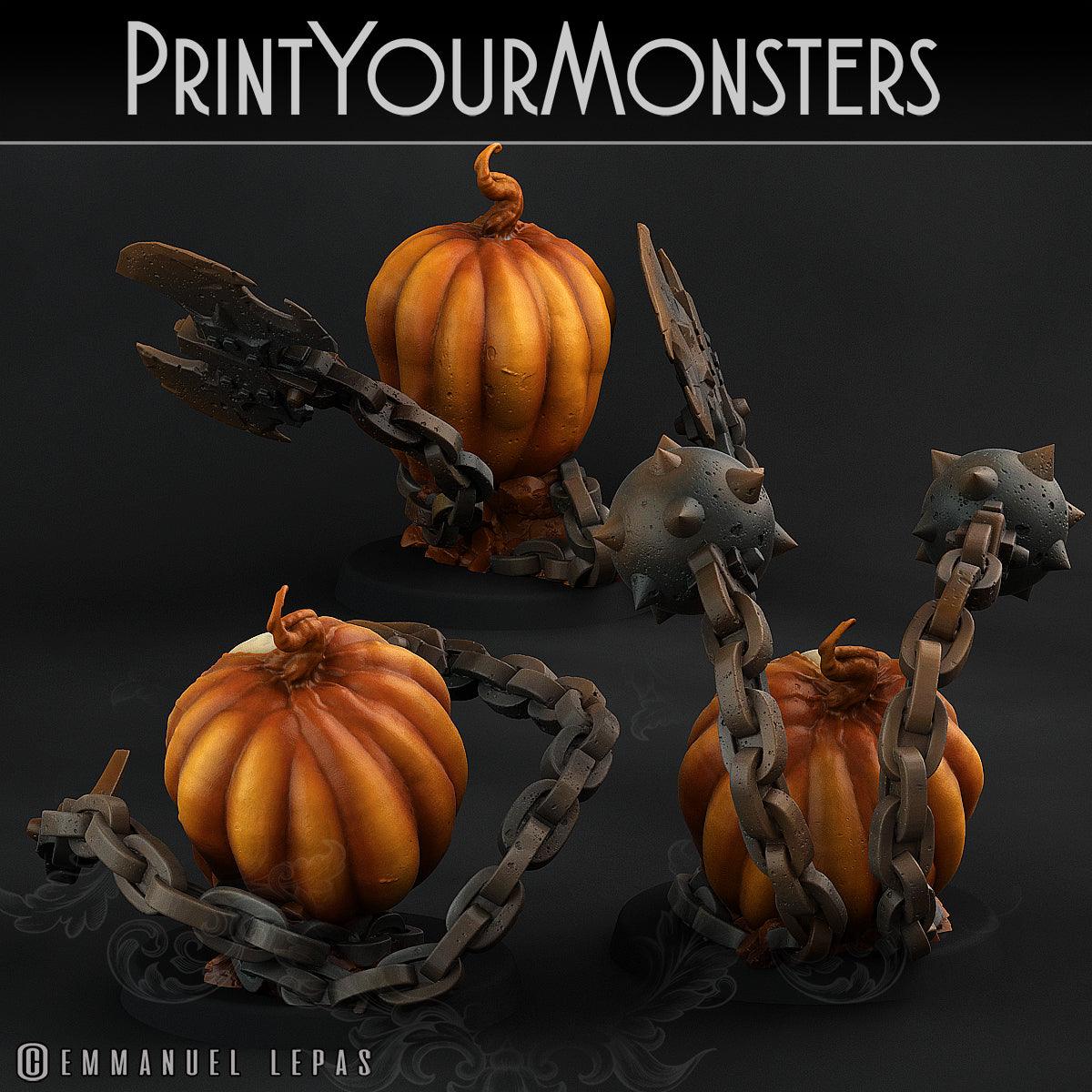 3D Printed Print Your Monsters Pumpkins Attack Pack II Set 28mm - 32mm D&D Wargaming
