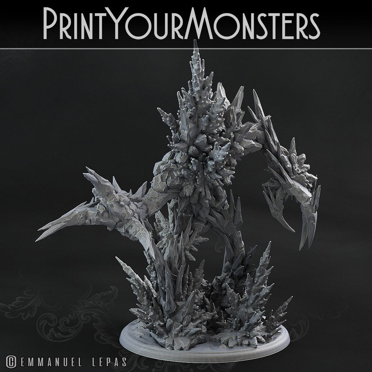 3D Printed Print Your Monsters Rimethorn Golems The Wrath of Gloomrime Monsters Part I Set 28mm - 32mm D&D Wargaming