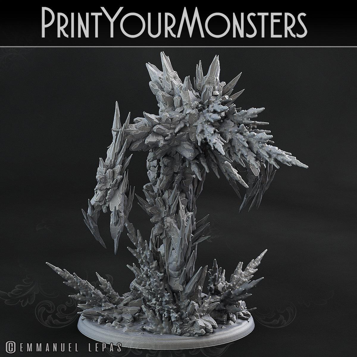 3D Printed Print Your Monsters Rimethorn Golems The Wrath of Gloomrime Monsters Part I Set 28mm - 32mm D&D Wargaming