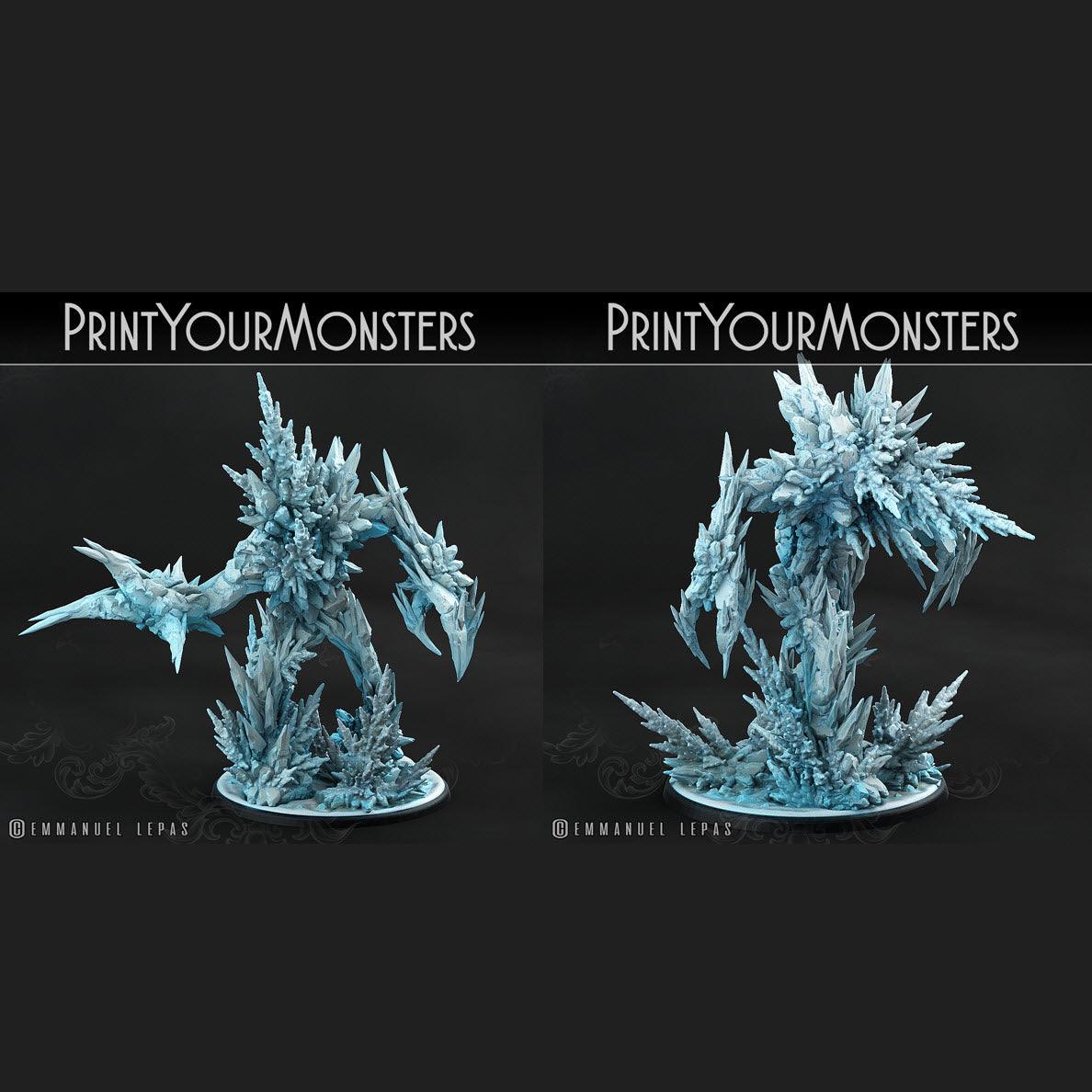 3D Printed Print Your Monsters Rimethorn Golems The Wrath of Gloomrime Monsters Part I Set 28mm - 32mm D&D Wargaming
