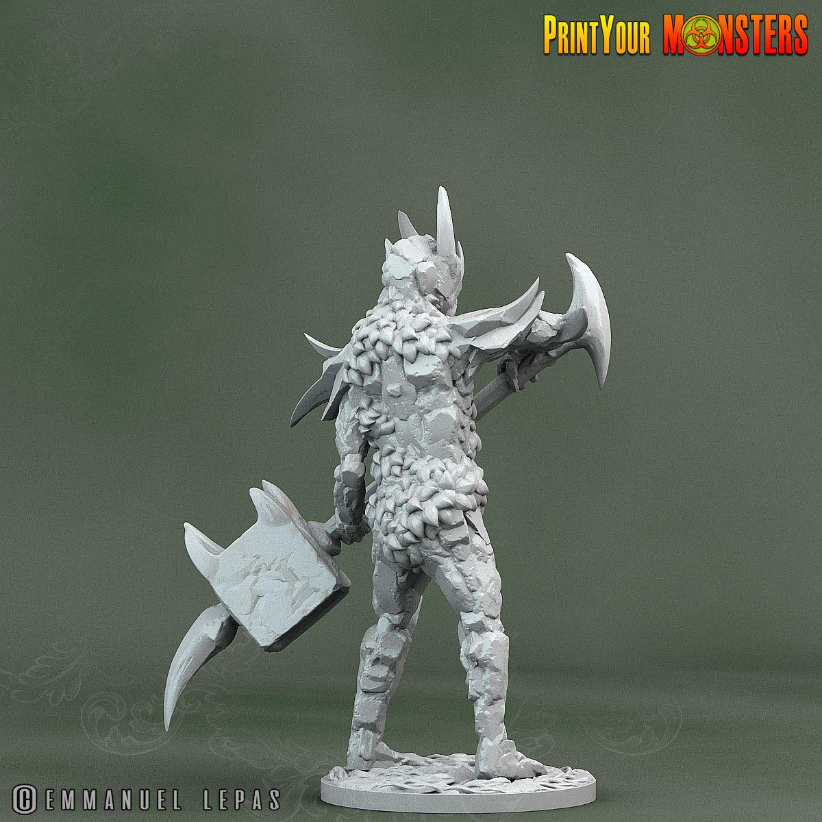 3D Printed Print Your Monsters Rock Soldiers Rock Monsters From Magic Valley Set 28mm - 32mm D&D Wargaming
