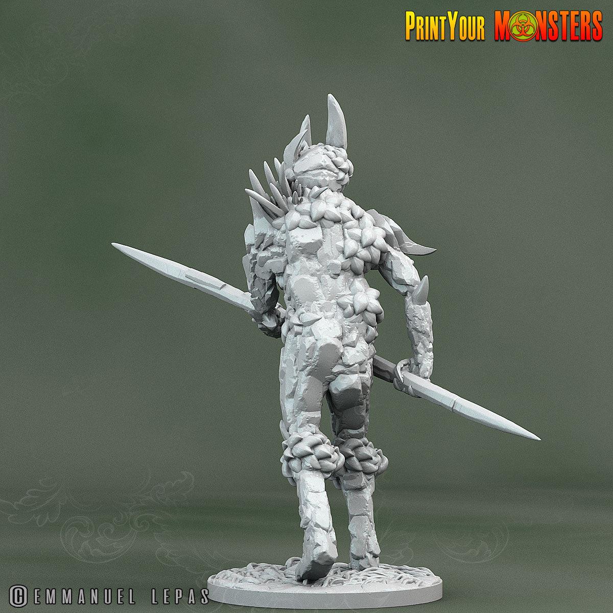 3D Printed Print Your Monsters Rock Soldiers Rock Monsters From Magic Valley Set 28mm - 32mm D&D Wargaming