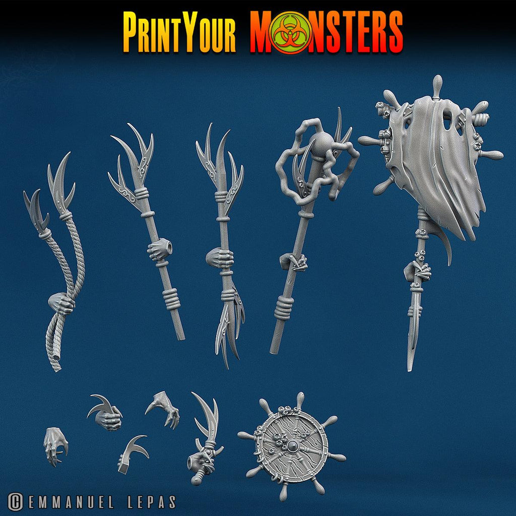 3D Printed Print Your Monsters Searakins The Searakin Domination Set 28mm - 32mm D&D Wargaming