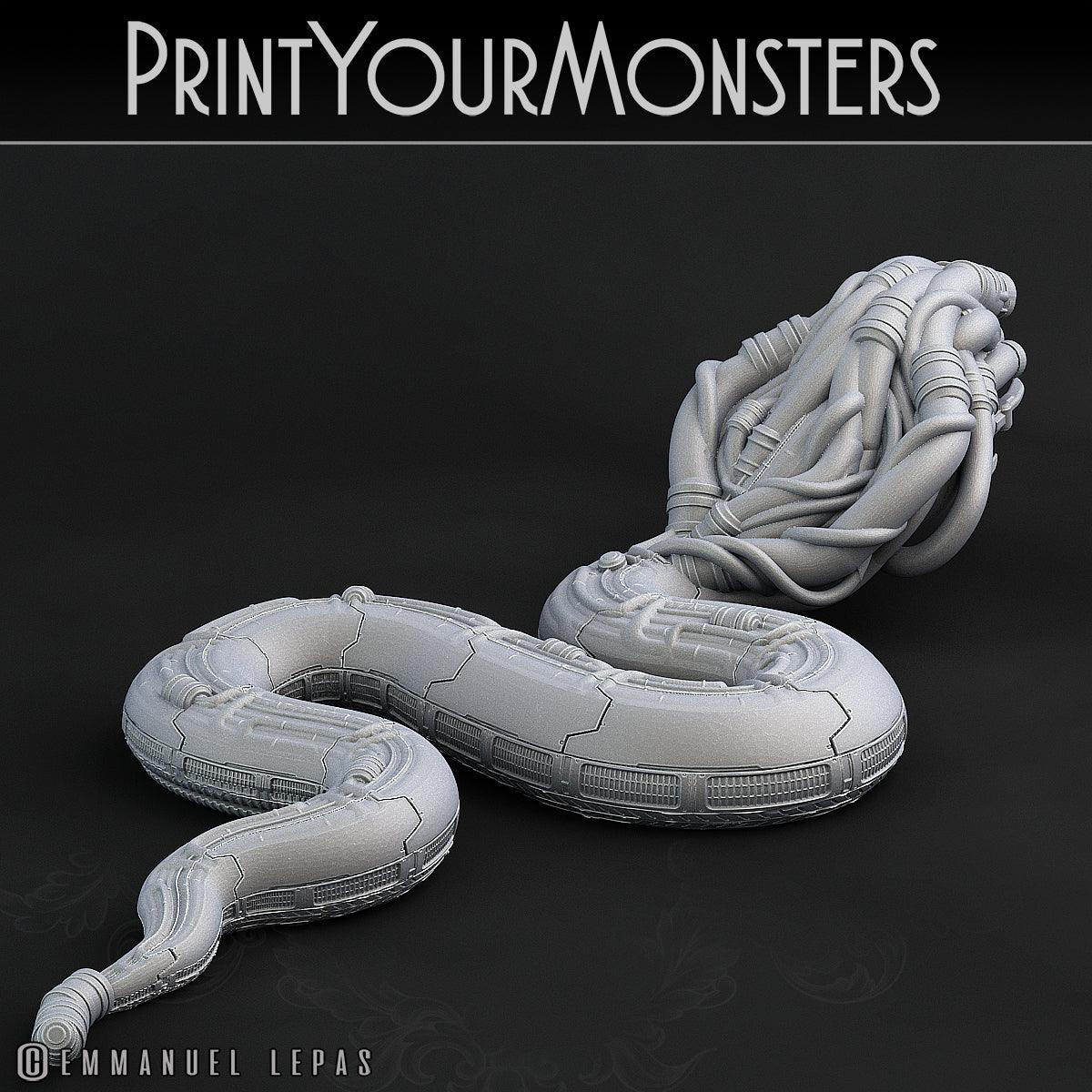 3D Printed Print Your Monsters Sentinel Viper Total Serpents 28mm - 32mm D&D Wargaming