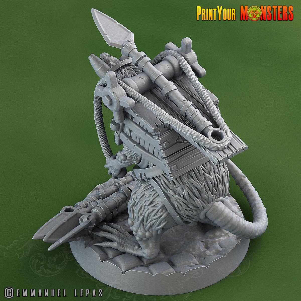 3D Printed Print Your Monsters Skirmisher Rats The Toxic Rats Domination Set 28mm - 32mm D&D Wargaming