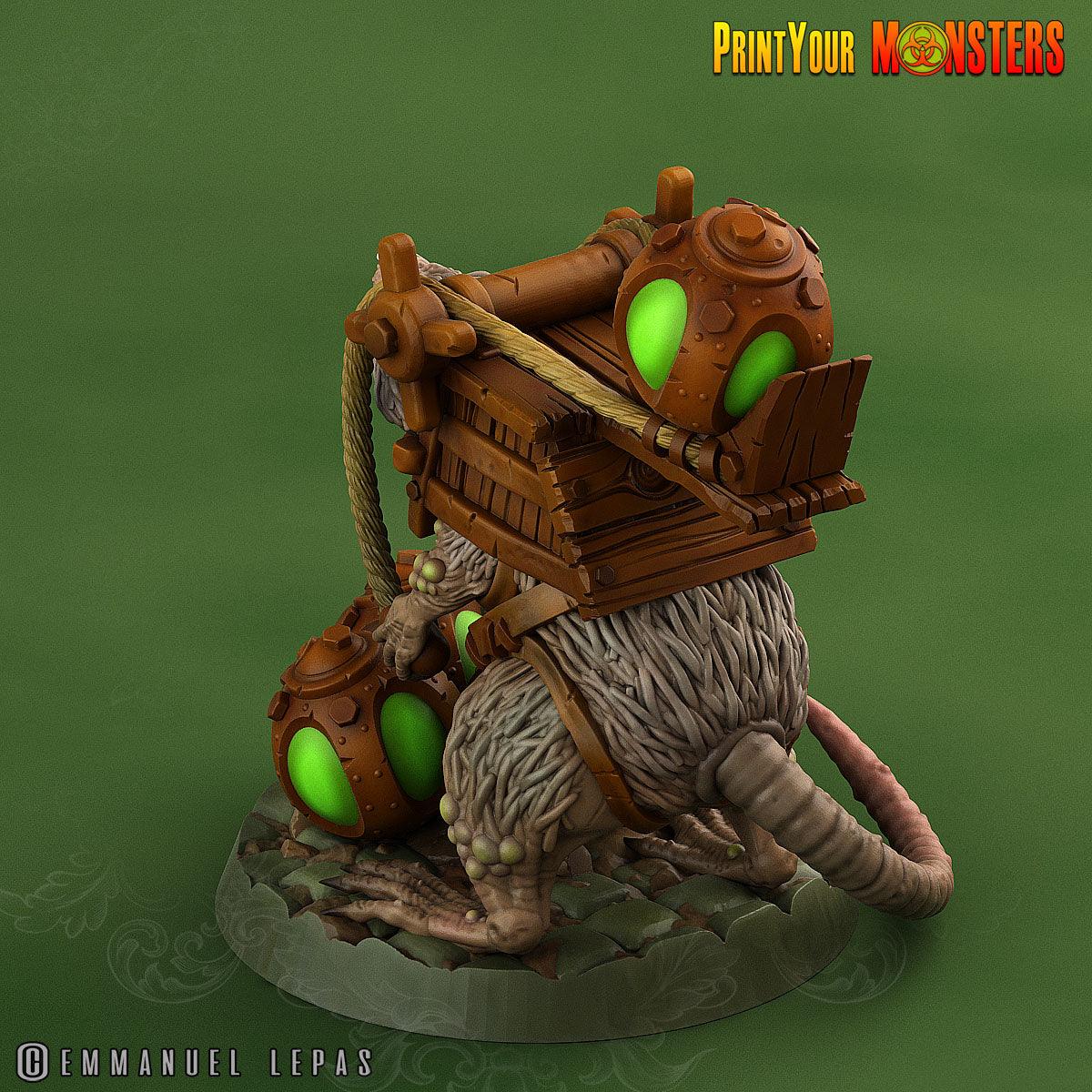 3D Printed Print Your Monsters Skirmisher Rats The Toxic Rats Domination Set 28mm - 32mm D&D Wargaming