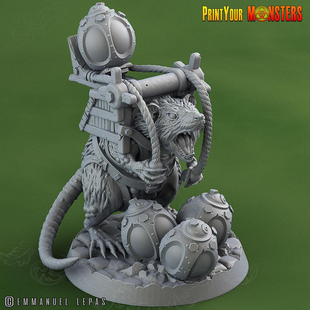 3D Printed Print Your Monsters Skirmisher Rats The Toxic Rats Domination Set 28mm - 32mm D&D Wargaming