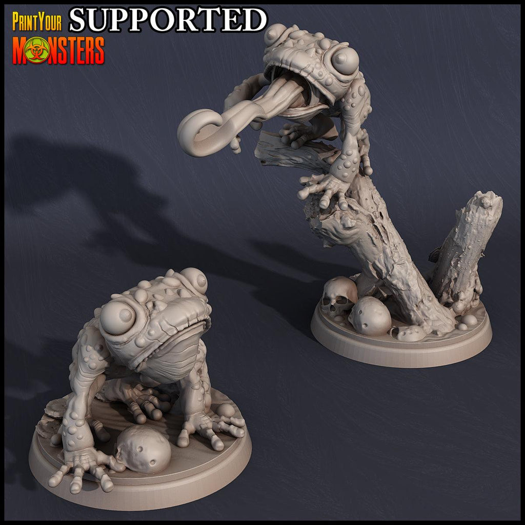 3D Printed Print Your Monsters Small Frog Set Swamp Invasion 28mm - 32mm D&D Wargaming
