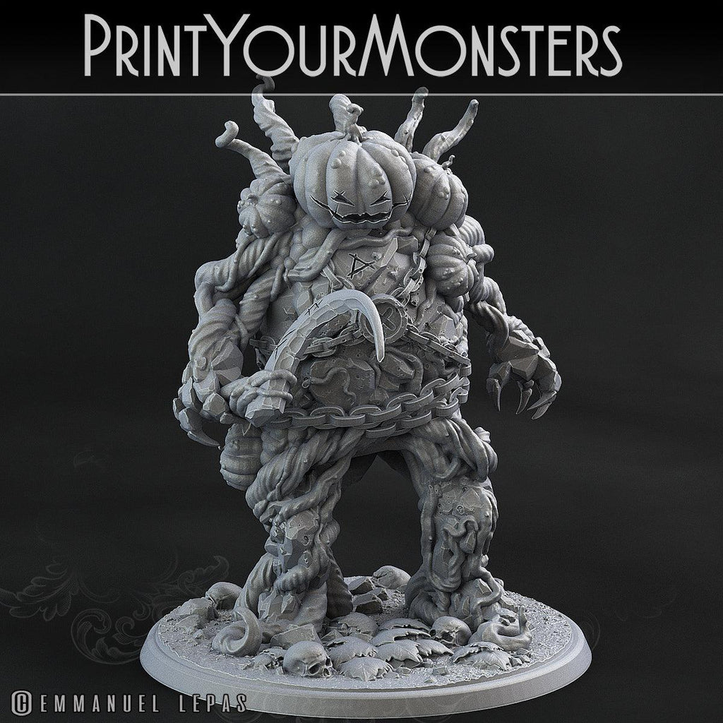 3D Printed Print Your Monsters Smiling Killer Pumpkin Attack Pack II 28mm - 32mm D&D Wargaming