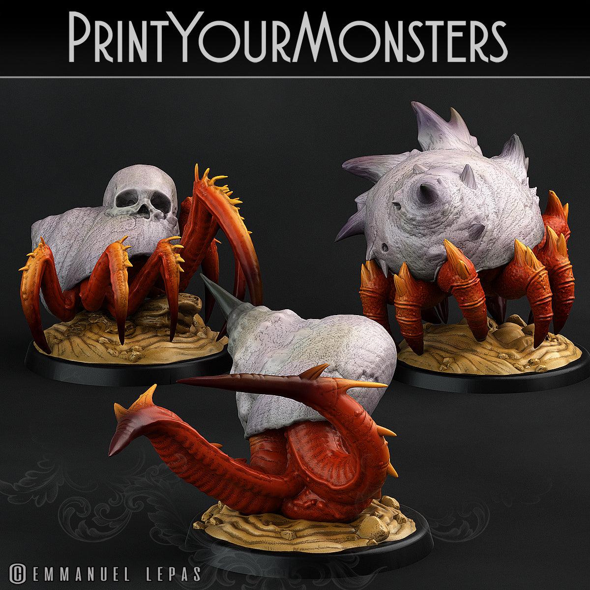 3D Printed Print Your Monsters Snails Lurkers of the Deep 28mm - 32mm D&D Wargaming