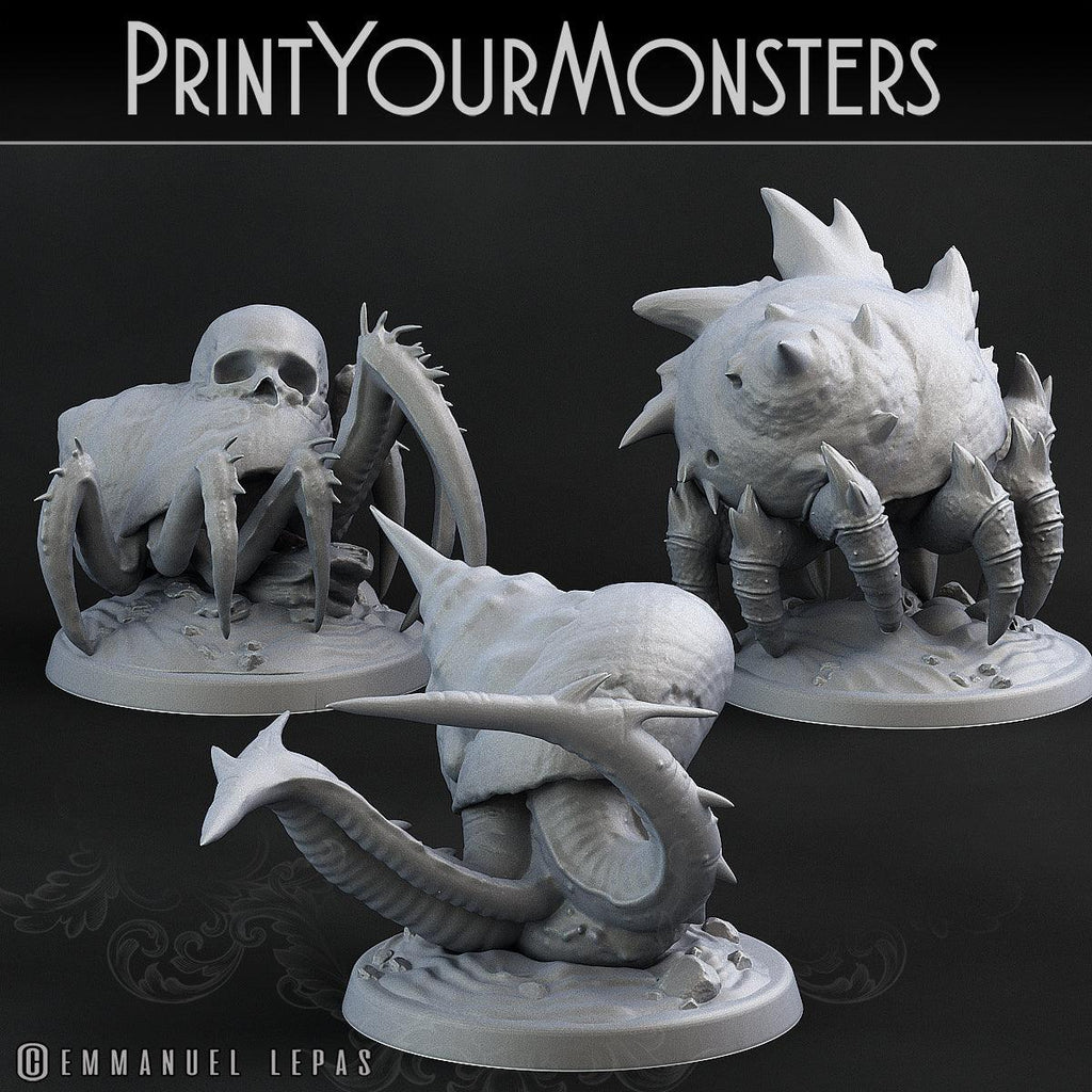 3D Printed Print Your Monsters Snails Lurkers of the Deep 28mm - 32mm D&D Wargaming