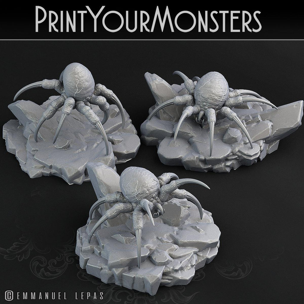 3D Printed Print Your Monsters Snowdevil Spiders Juvenile 28mm - 32mm D&D Wargaming
