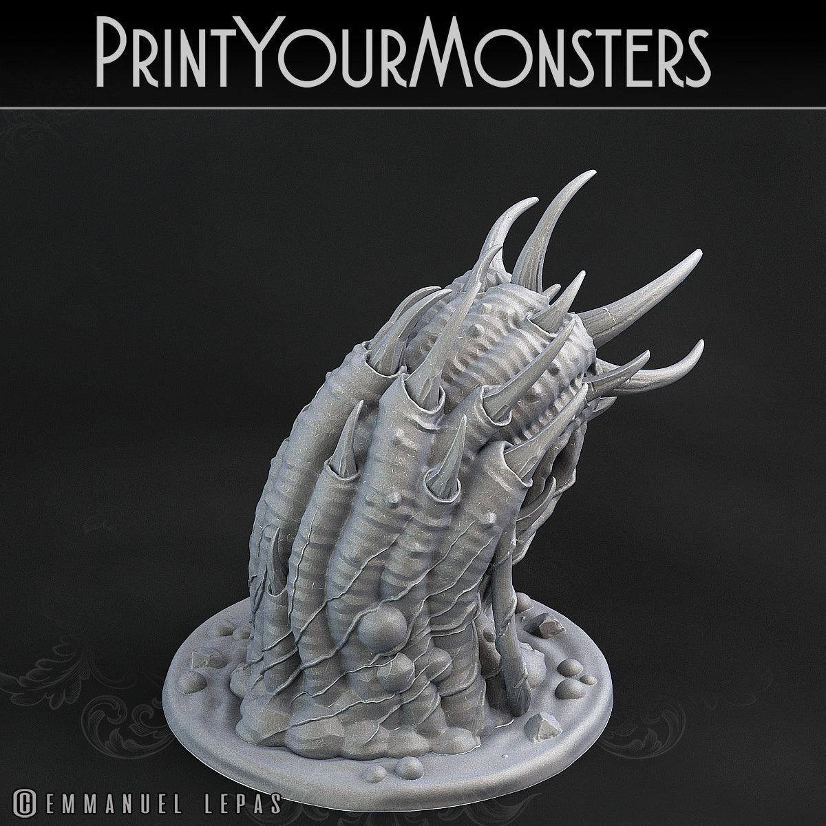 3D Printed Print Your Monsters Swamp Worms Total Worms 2 Set 28mm - 32mm D&D Wargaming