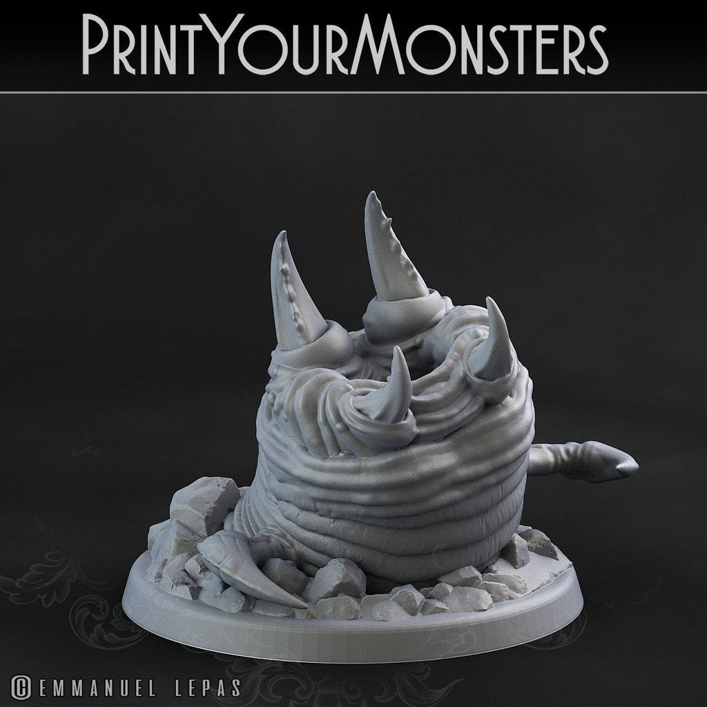 3D Printed Print Your Monsters Tomb Grub Worms Subterranean Terrors 28mm - 32mm D&D Wargaming