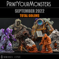 3D Printed Print Your Monsters Total Golems Set 28mm - 32mm D&D Wargaming