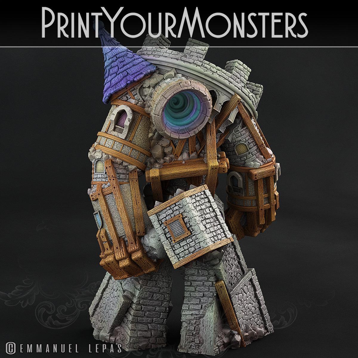 3D Printed Print Your Monsters Total Golems Set 28mm - 32mm D&D Wargaming