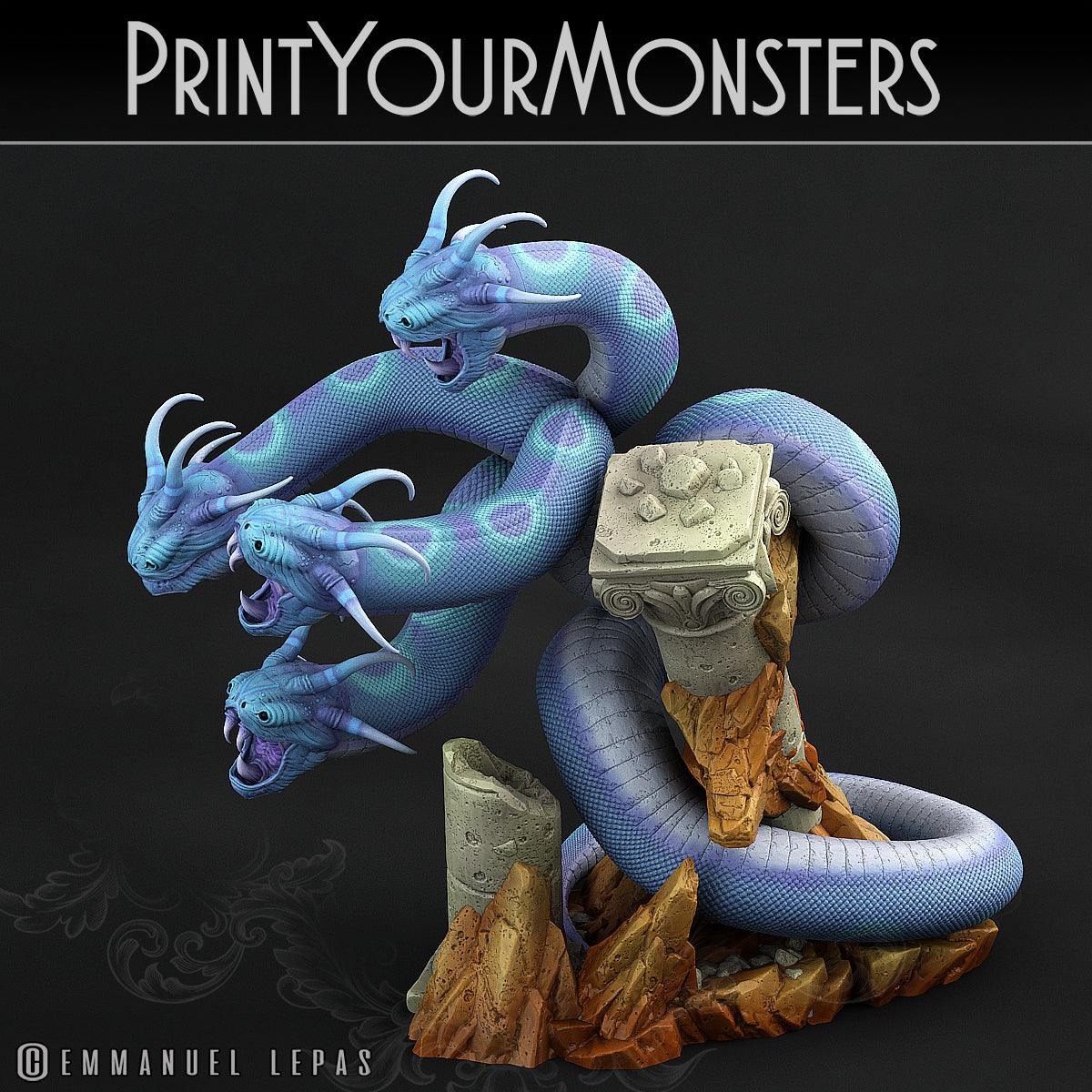 3D Printed Print Your Monsters Total Serpents Full Set 28mm - 32mm D&D Wargaming