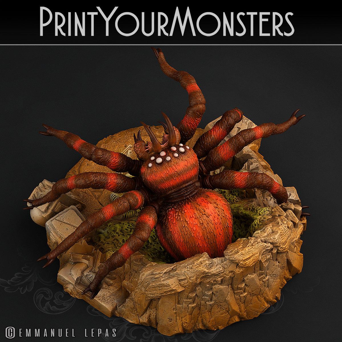 3D Printed Print Your Monsters Total Spiders Set 28mm - 32mm D&D Wargaming
