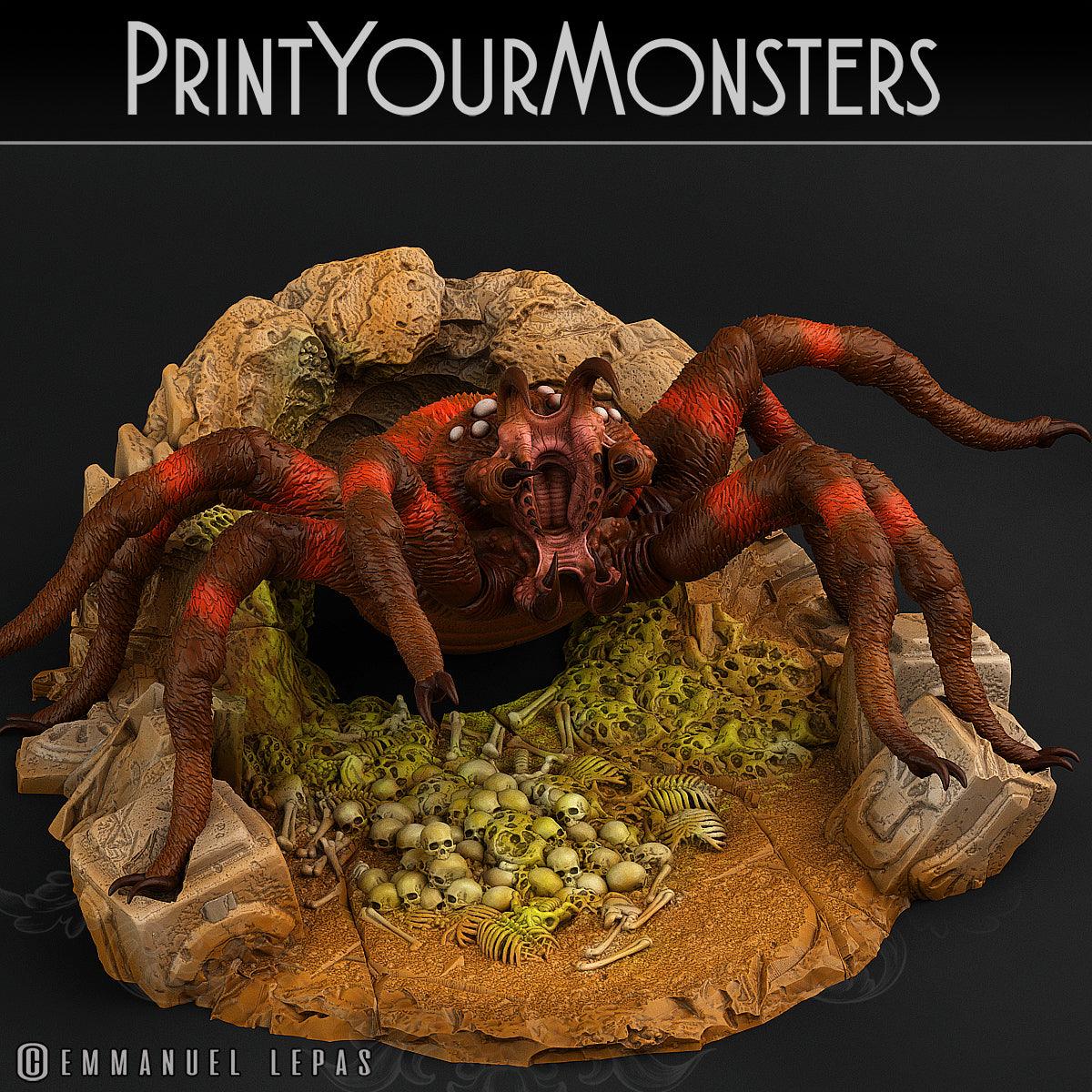 3D Printed Print Your Monsters Total Spiders Set 28mm - 32mm D&D Wargaming