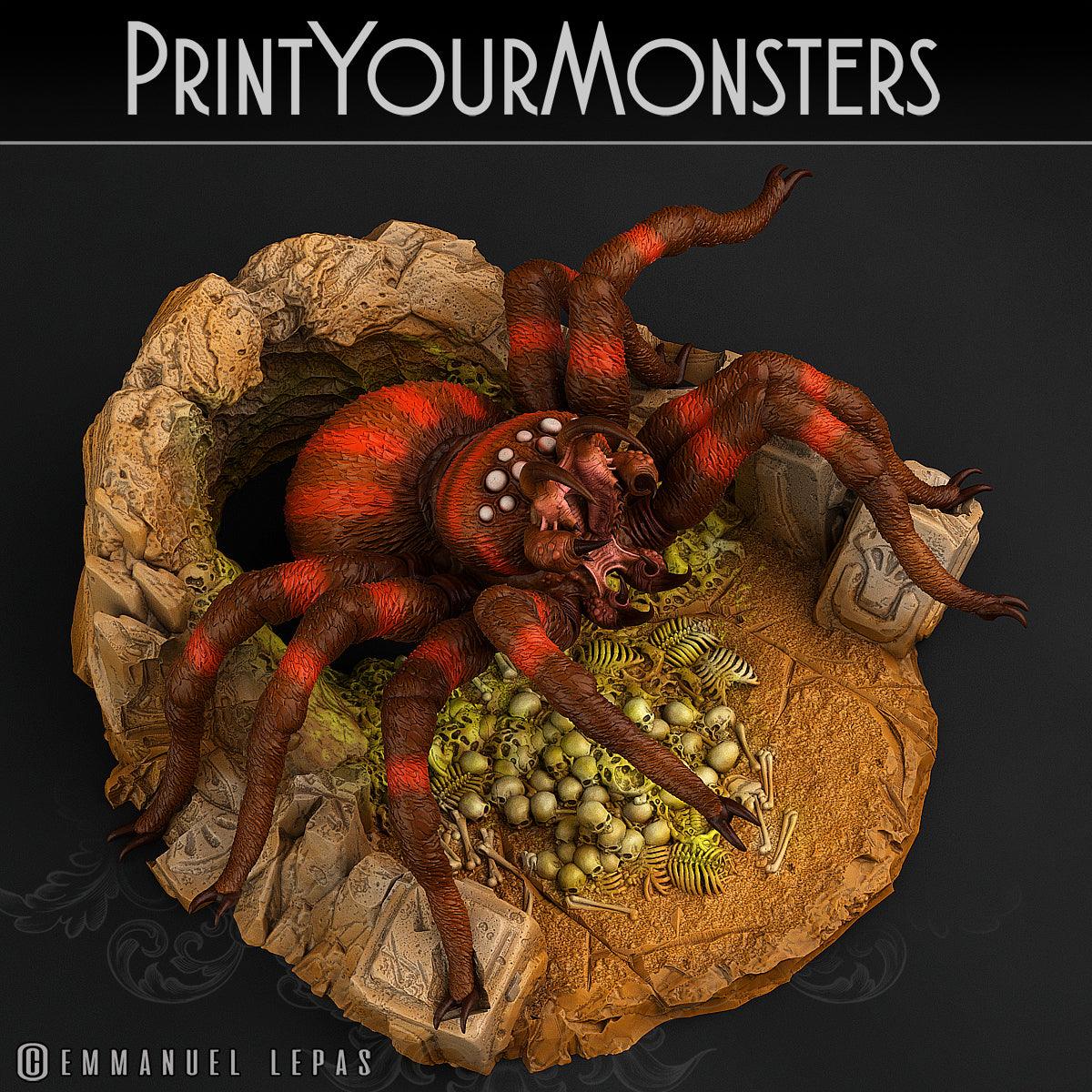 3D Printed Print Your Monsters Total Spiders Set 28mm - 32mm D&D Wargaming