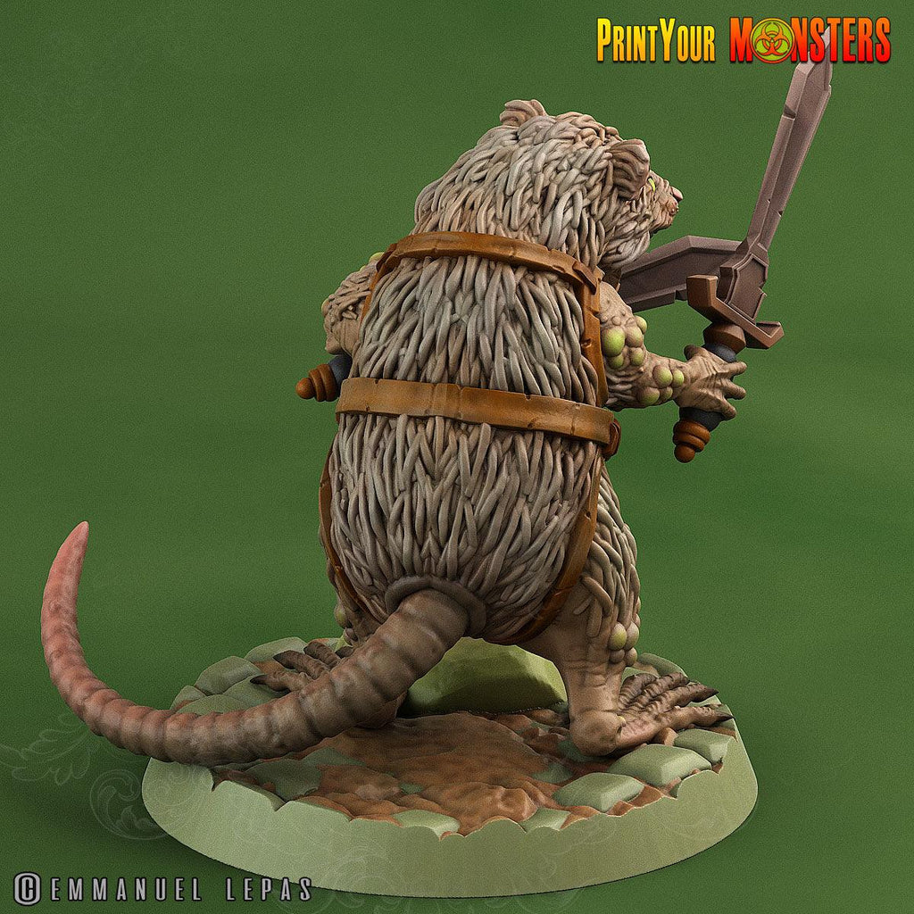 3D Printed Print Your Monsters Toxic Rat Soldiers The Toxic Rats Domination Set 28mm - 32mm D&D Wargaming