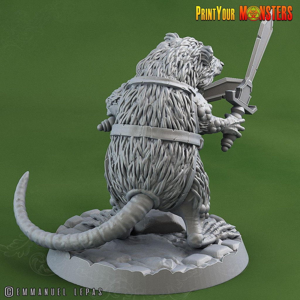 3D Printed Print Your Monsters Toxic Rat Soldiers The Toxic Rats Domination Set 28mm - 32mm D&D Wargaming