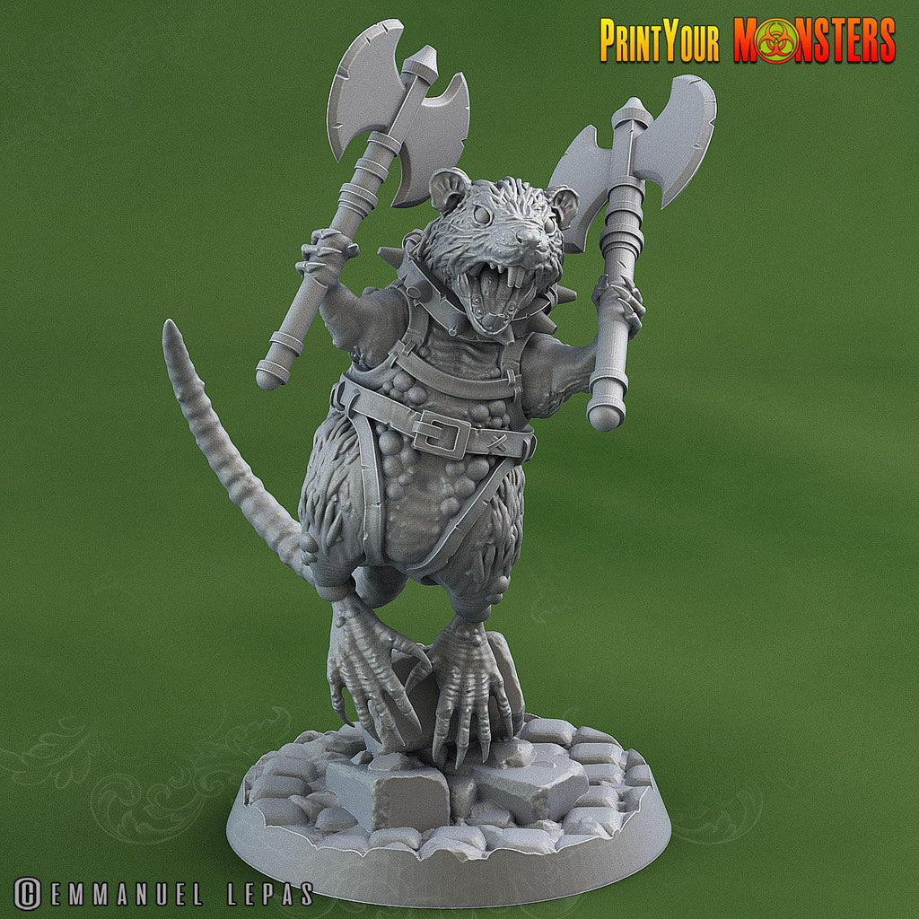 3D Printed Print Your Monsters Toxic Rat Soldiers The Toxic Rats Domination Set 28mm - 32mm D&D Wargaming