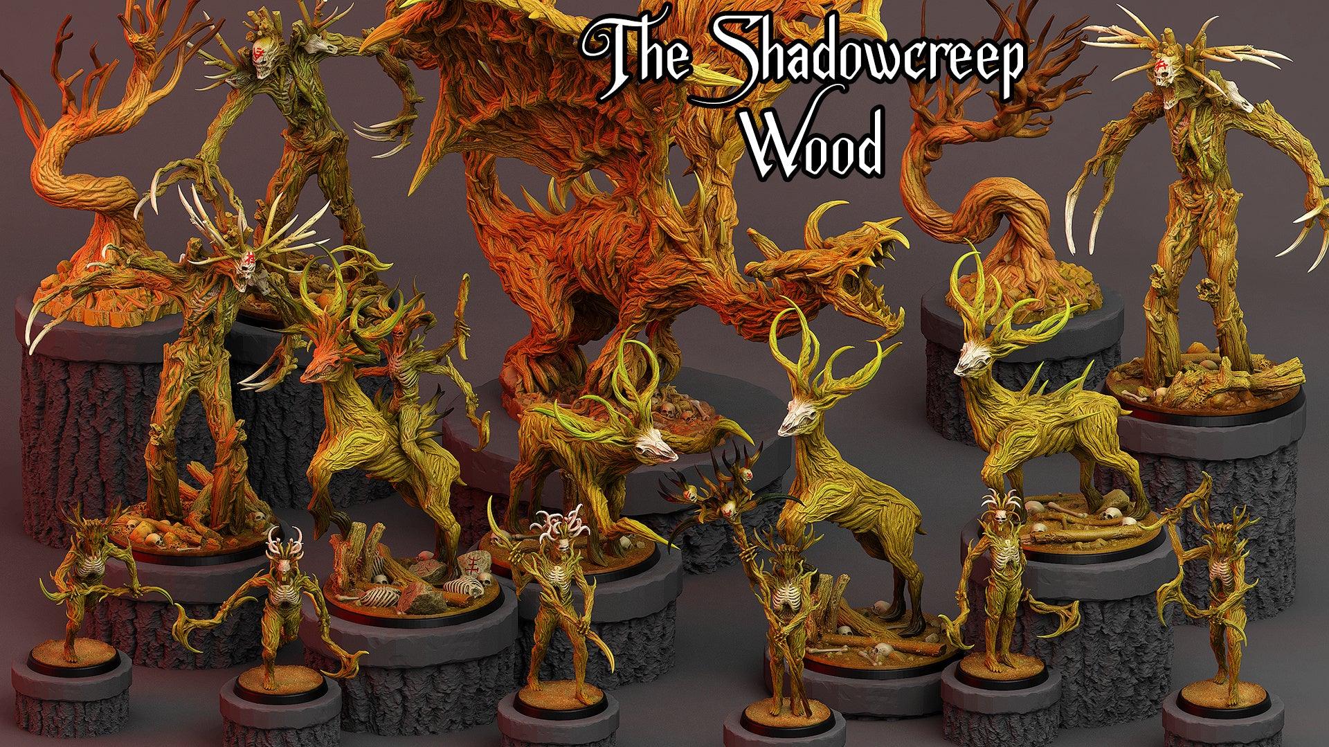 3D Printed Print Your Monsters Undead Treants The Shadowcreep Wood Set 28mm - 32mm D&D Wargaming