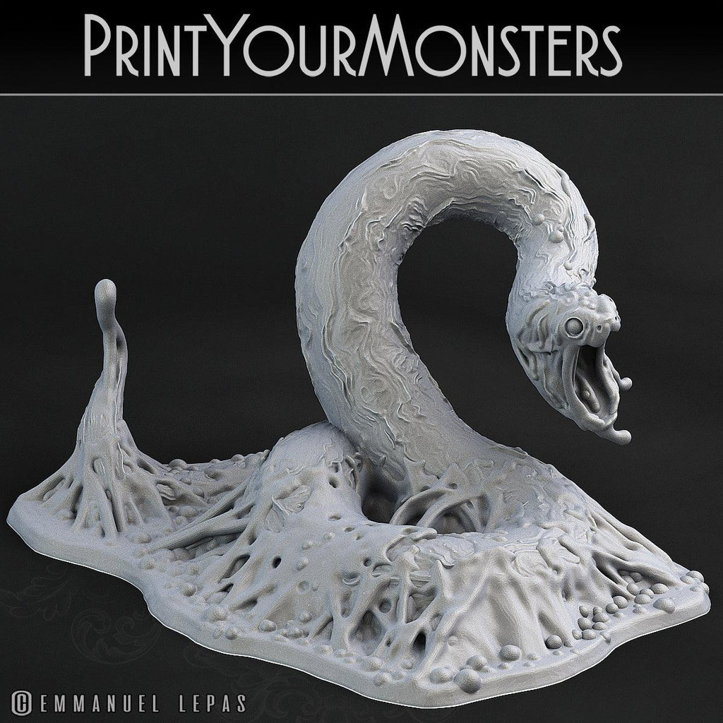 3D Printed Print Your Monsters Viper Ooze Total Serpents 28mm - 32mm D&D Wargaming