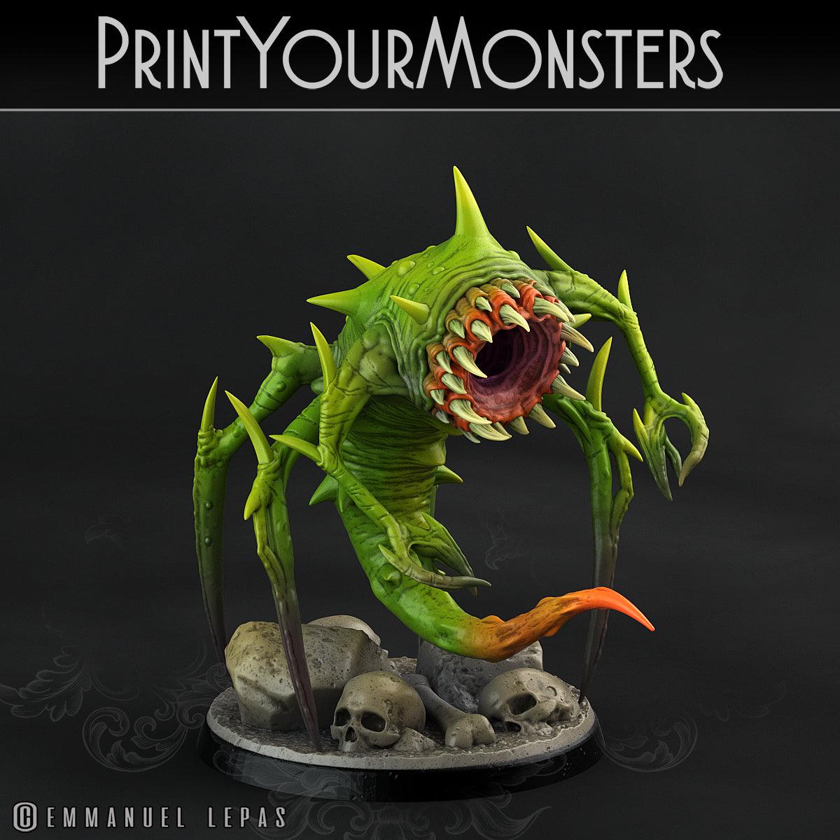 3D Printed Print Your Monsters Worms Subterranean Terrors 28mm - 32mm D&D Wargaming