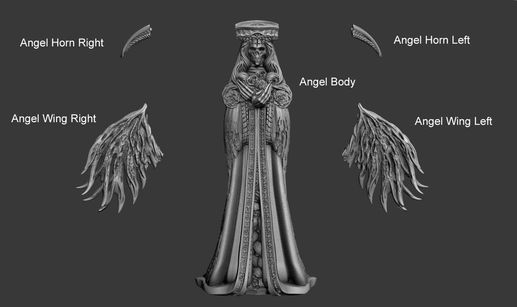 3D Printed Print your Monster Angel Of Death 28 32mm D&D