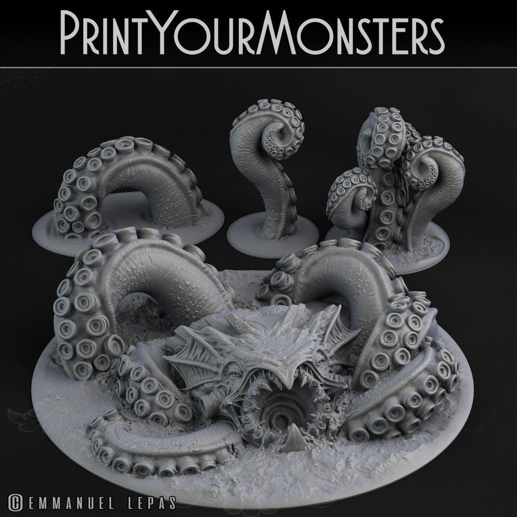3D Printed Print your Monster Giant Monster Kraken 28 32mm D&D