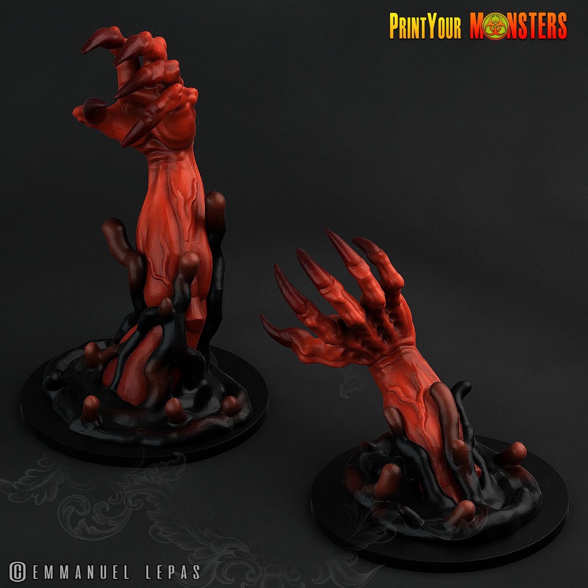 3D Printed Print your Monster The Abyssal Hand Horrors - Demonclaws 28mm 32mm D&D