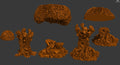 3D Printed Print your Monster Tree and Bush Set 28 32mm D&D