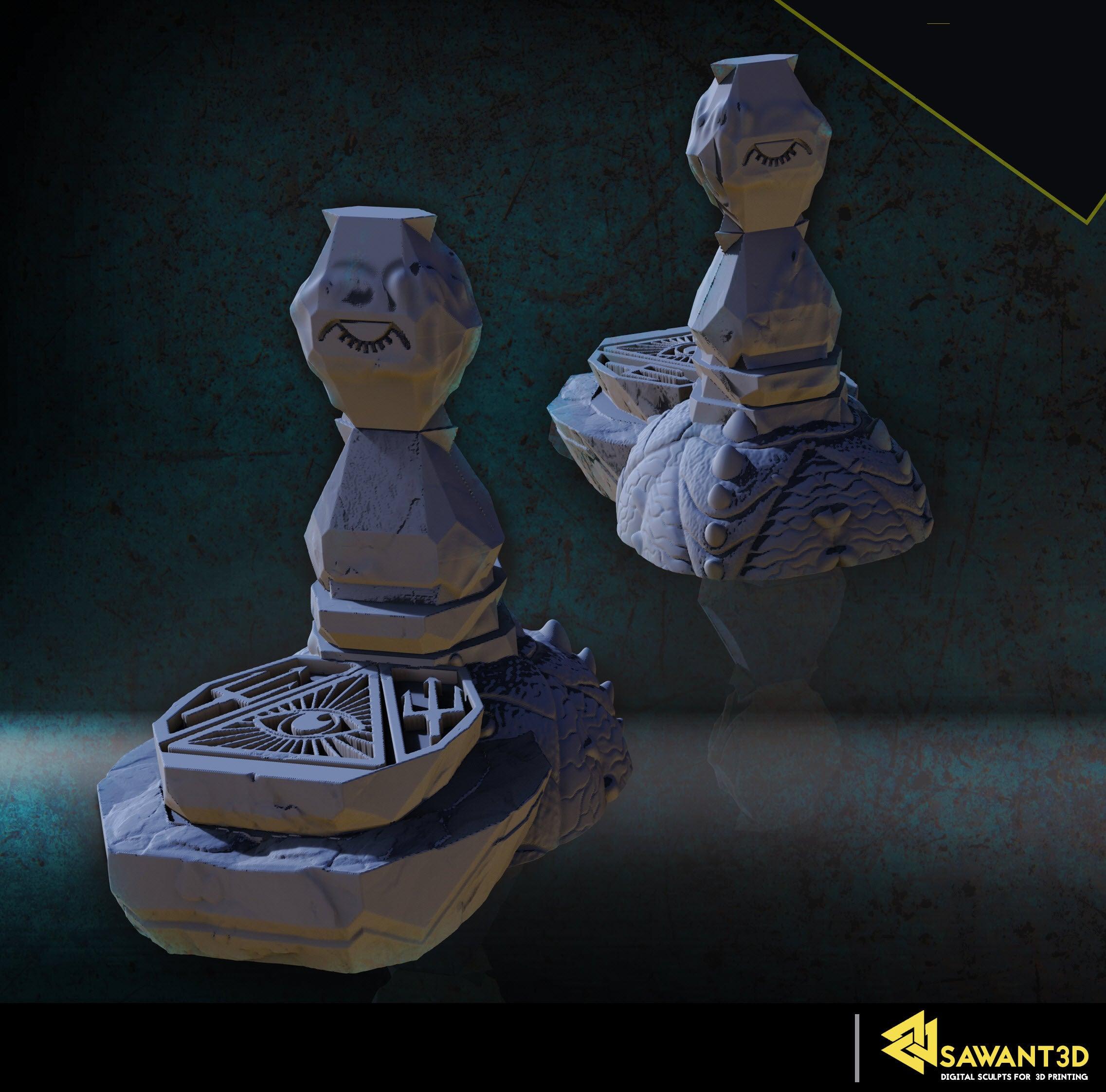 3D Printed SAWANT3D Altar of Neptune 28 32mm Ragnarok d&d