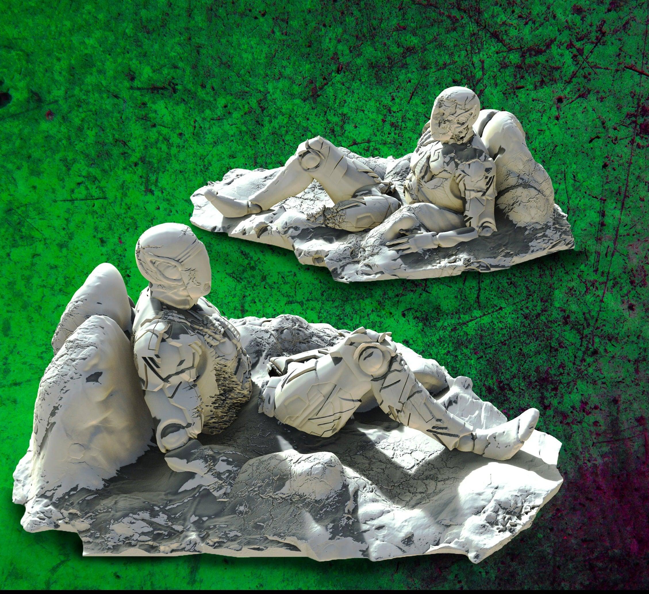 3D Printed SAWANT3D Dying Space Elf 28 32mm D&D