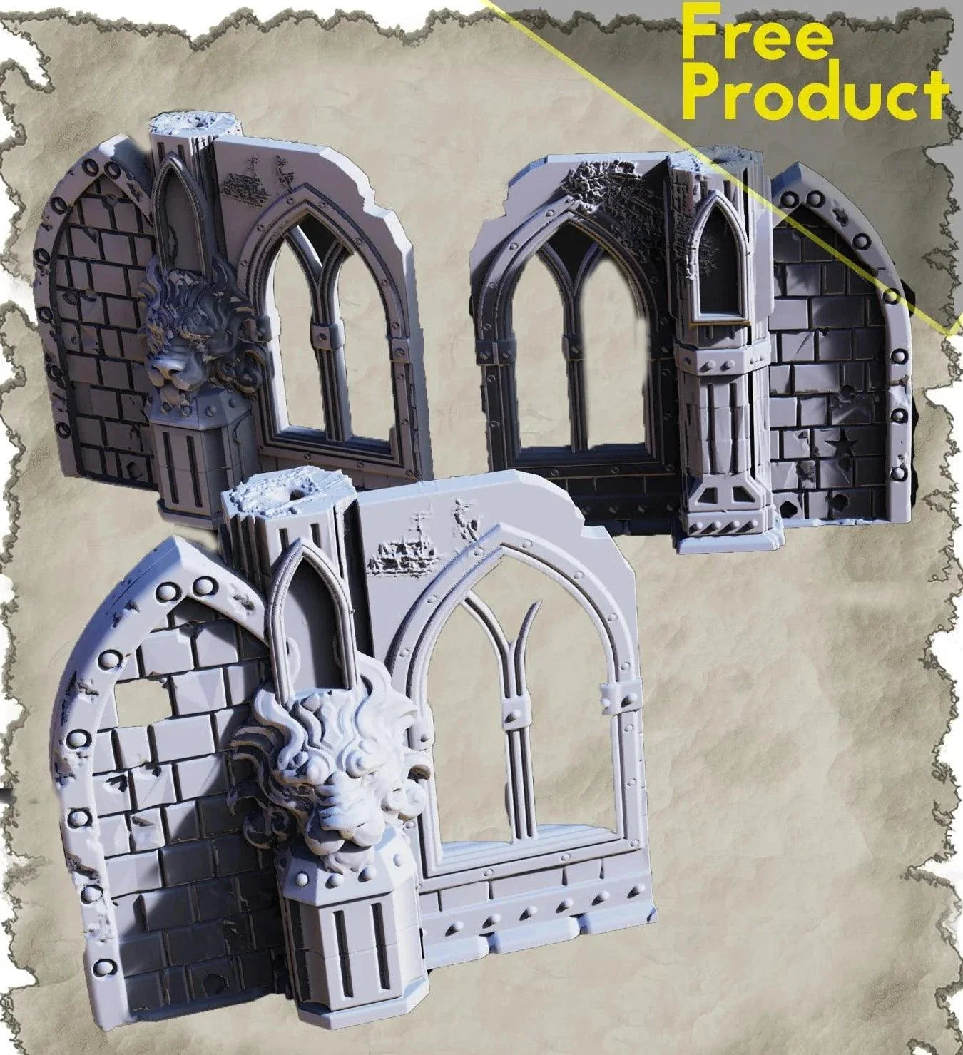 3D Printed SAWANT3D Ruins in the Desert - Window 28 32mm D&D