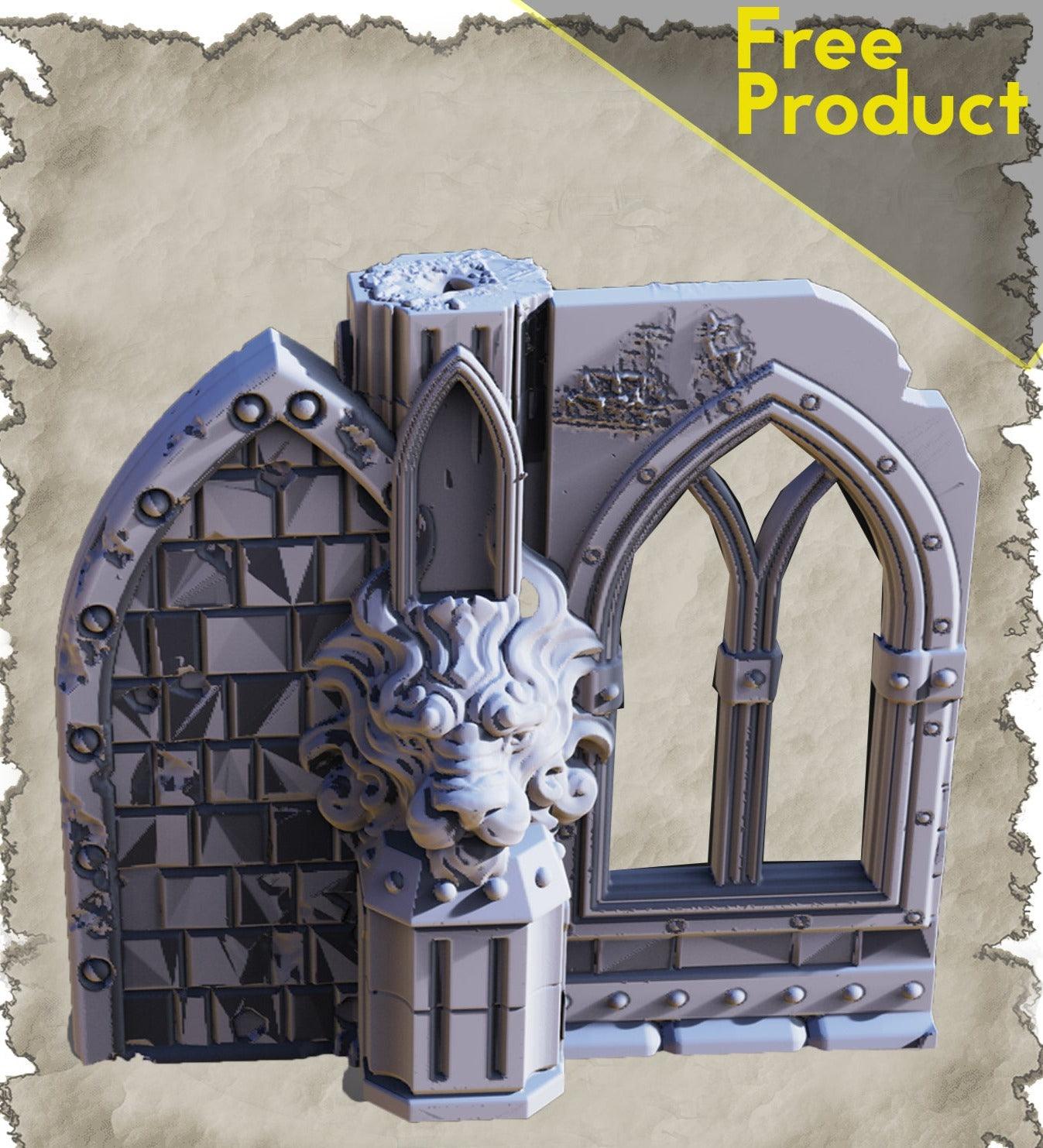 3D Printed SAWANT3D Ruins in the Desert - Window 28 32mm D&D