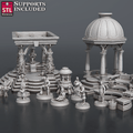 3D Printed STL Miniatures Bath House Set 28 - 32mm War Gaming D&D