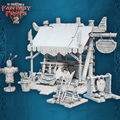 3D Printed STL Miniatures Fantasy Props 2 Market Weapon Stall 28 - 32mm War Gaming D&D