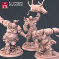 3D Printed STL Miniatures Giants Set 28mm - 32mm War Gaming D&D